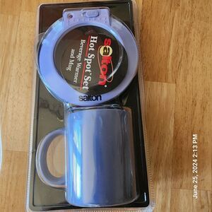 Salton Hot Spot Set Blue Beverage and Coffee Warmer Mug and Base New in Box
